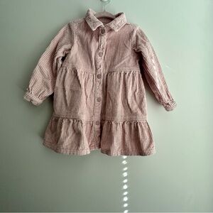 Zara Soft Pink Corduroy Dress